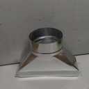 3-1/4" x 10" to 5" Round Galvanized Duct Transition | Rectangular to Round HVAC Vent Adapter for Range Hood, Microwave Exhaust, Dryer Vent & Industrial Ducting | Heavy-Duty Galvanized Transition