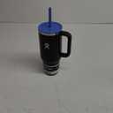 Hydro Flask Travel Tumbler with Handle, Lid and Straw - Insulated Stainless Steel in 40 Oz Black