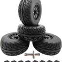 RC Short Course Truck Tires with Foam Inserts for 1/10 Scale Arrma Senton Tires Traxxas Slash Tires Axial Redcat Rc4wd Hex Detachable Replacement 17mm 14mm 12mm RC Wheels and Tires