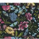 Outdoor Bench Cushion Cover for Patio Furniture,48x18x3 Inch, Water Resistant Swing/Loveseat Cushion Slipcover with Ties for Balcony Porch Garden(Replacement Cover Only), Black Butterfly Flower