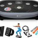Lifepro Rumblex Plus/Pro 4D Vibration Plate for Lymphatic Drainage Triple Motor Whole Body Vibration Platform Machine for Muscle Toning 7 Training Modes, 60 Speed Levels & Resistance Bands