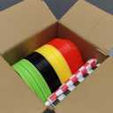 40Pack Reusable Plastic Food Baskets with 100 Liners, Bread Fry, Plastic Fast Food Baskets for Chicken, Hot Dogs, Fries, Sandwiches and Picnic, Party (Multiple Colors) (Colorful)