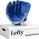 Urby Left Handed Baseball Glove, Left Handed T Ball Glove for Lefty, Left Hand Throw Only. T-Ball & Youth Baseball Gloves. (10.5in Age 4-7, Blue)