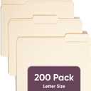 Smead File Folders Letter Sized, 1/3-Cut Tab, Assorted Positions, Letter Size Manila Folders, 200 Per Box