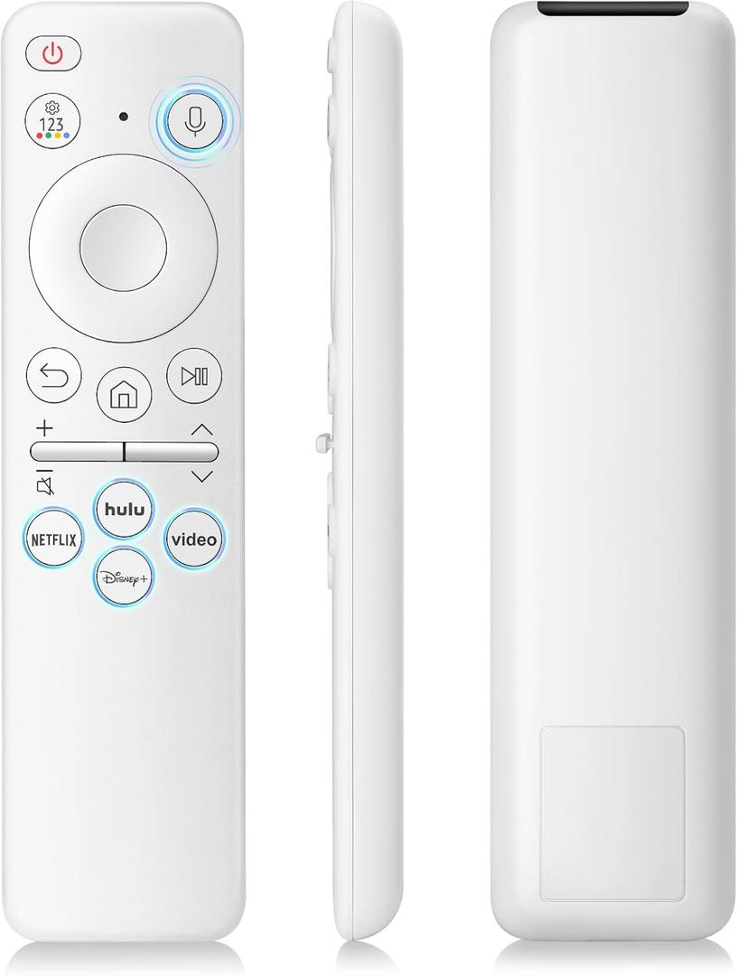 Rechargeable Voice Remote for Samsung-TV-Remote-Control-Replacement Compatible with Samsung Smart Solar Frame QLED Curved Crystal UHD OLED TVs