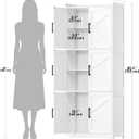 Akxomel 60.2''H Tall Bathroom Storage Cabinet with 6 Door, Pantry Cabinet, 11.6''D x 22.6''W x 60.2''H