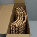 24 In Hyacinth Christmas Tree Collar - Woven Rattan Basket for Christmas Tree Base Cover, Holiday Decoration for 4 Ft 6 Ft 7.5 Ft Artificial Trees with Cord Cut-Out (Natural)