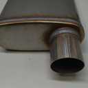 LCGP 2.5inch Universal Muffler, Performance Chamber Exhaust Muffler, 2.5" Offset In/Out, 20" Overall Length Straight-Through Performance with Stainless Steel Muffler for Truck, Cars(2.5''Inlet/Outlet)