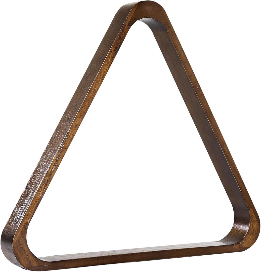 GSE Games & Sports Expert Solid Wood Billiard 8-Ball Triangle / 9-Ball Diamond Pool Ball Racks for 2-1/4" Pool Balls, Pool Table Accessories (Espresso)