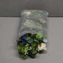 TOCHGREEN 2 Pack 13Ft Artificial Eucalyptus Flower Garland with White and Blue Roses, Fake Rose Flower Greenery Garland Floral Vines for Wedding Home Party Table Runner Decor (Blue White, 2PCS)