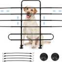 Vehicle Pet Barrier, Adjustable Universal Dog Car Barrier for SUVs, Trucks and Cars, Moves with Car Seat, Sturdy Metal Tube Pet Pen for Vehicles