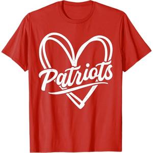 Vintage Patriot Design Men Women Kids T-Shir, Red Small