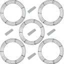 5-Pack 14 Inch Wire Wreath Frame Round Metal Wreath Form with Ring Design for DIY Crafts, Floral Projects, and Home Decor Dark Green Wire Frame for Christmas Holiday & Weddings