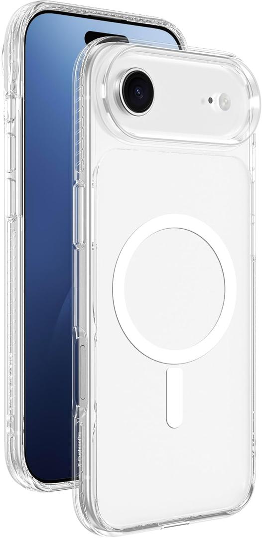AMAZINGthing for iPhone Air [Titan Pro Case], Designed for MagSafe Accessories, 12FT Drop Proof, Magnetic Phone Cover, Military Grade Protection, Anti Yellowing, Transparent, Clear