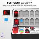 iPLYGAM Switch Game Case Holder for Nintendo Switch 2/OLED/Lite with 96 Cartridge Slots and 160 Micro SD Card Storage, Portable Game Protective Organizer Traveler Gift Accessories
