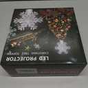 Christmas Tree Topper, Christmas Star Tree Topper Built-in LED Rotating Lights, Plug in 3D Sliver Glittered Star Tree Topper for Xmas Party Holiday Decorations (Silver)