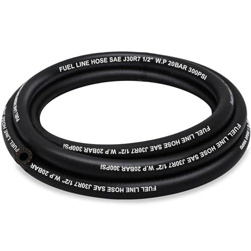 HOUSUN Fuel Line 1/2 Inch ID, Fuel Hose 5FT, J30R7 Fuel Line Hose NBR.