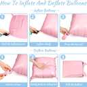 Kelfara Matte Pink and Blue Double Sided Square Foil Balloons Wall, 30Pcs 19 Inch Chrome Foil Balloons Tunnel Arch Kit for Gender Reveal, Baby Shower, Birthday Party Background Decoration