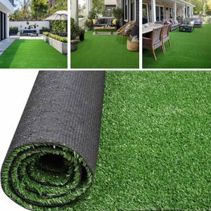 Artificial Grass Turf Lawn 3FT x 10FT, 0.4" Pile Height Fake Grass Rug for Indoor Outdoor Patio, Balcony, Yard, Garden Landscape, Synthetic Grass Mat with Drainage Holes