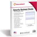 DocuGard Standard Blue Marble Top High Security Check Paper - Laser/Inkjet Printer Compatible - 11 Security Features - 500 Blank Business Checks
