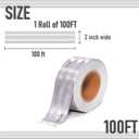 2" X 100ft DOT-C2 Reflective Safety Tapes Silver Adhesive Reflector Tape for Trailer Cars Trucks Outdoor Waterproof (Silver, 100FT)