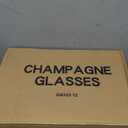 Champagne Glasses, Set of 12 Champagne Flutes with Unique Shape, Long stem Sparkling Wine glasses for Party, Restaurant, Bar, Wine Toasting, Clear