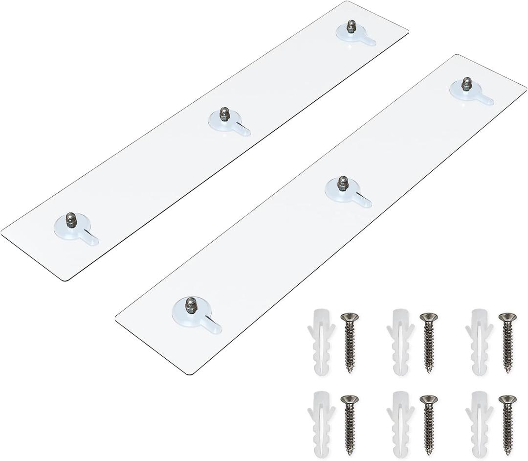 2 Pack Shower Caddy Adhesive for Replacement, No Drilling Strong Transparent Adhesive for Shower Caddy