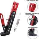 Universal Motorcycle Kickstand Adjustable Foot Side Support Parking Kickstand for Electric Motorbike Parking Foot Side Support Stand (Red)
