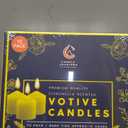 Candle Charisma Natural Ivory Unscented Votive Candles - 10 Hour Burn time - Set of 72 for Dinner, Wedding, Halloween and Holiday Decorations