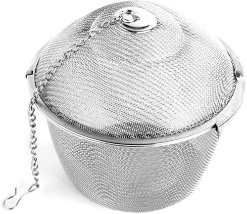 Extra Large Stainless Steel Twist Lock Mesh Tea Ball Tea Strainer Filter Spice Infuser 11cm/4.3 inch