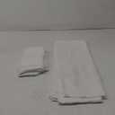 RYB HOME White Sheer Curtains Linen Texture Window Panels, Semi Sheer Light Filetring Rod Pocket & Back Tab Drapes for Bedroom, 52 x 84 inches, Pack of 2