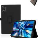 Case for Black view MEGA 8 Android Tablet 13 inch Tablets,13 inch Tablet, UYRUREL Leather Slim Folding Stand Cover with Hand Strap Magnet for Men Women Full Protection, Black