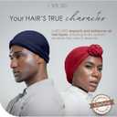 Silk Satin Lined Halo Turban Head Wrap Pre-Tied Skull Cap for Men and Women Sleeping Bonnet Hair Cover Chemo Hair Loss Hat (Red, XL)