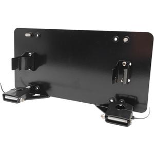 Fundyliue 8 3/4" Stainless Steel FlipUp Winch Roller Fairlead Mount License Plate Holder Bracket（Black）