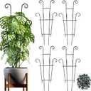 25.6 Inch Plant Trellis for Climbing Plants, 4 Pack Metal Garden Trellis for Potted Plants Indoor House Plant Climber Support Stakes with Plant Clips for Monstera Pothos Hoya Ivy Flower