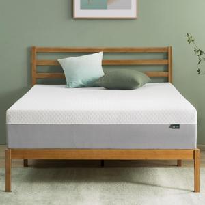 Zinus 10 Inch Green Tea Essential Memory Foam Mattress [New Version], Queen, Fiberglass Free, Medium Feel, Breathable Airflow Memory Foam, Certified Safe Foams & Fabric, Mattress in A Box (White)