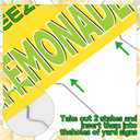 3 Pcs Lemonade Sign,12" x 16'' Fresh Squeezed Lemonade Yard Lawn Sign with Steel Stakes Double Sided Lemonade Stand Birthday Party Decorations for Lemonade Stand Supplies Store Home Outdoor