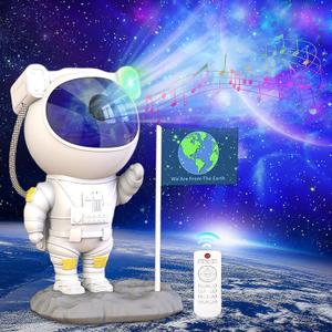 LUXONIC Galaxy Astronaut Projector with Bluetooth Music Speaker,Remote Control&Timer,Nebula Star Space Buddy Projector Light for Family Friends Gift,Bedroom Gaming Room Decor