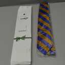 Striped Ties for Men, 3 inch Regular Ties with Stripes (Gold & Royal Blue)