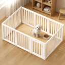 Dog Playpen, Clear Dog Pen, Dog Pen Indoor, Easy to Install and Remove Dog Play Pen, Puppy Playpen Suitable for Dogs, Cats,Dog Playpen Indoor (White, 23.6 inch Height, 10 Panels)