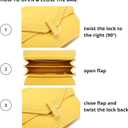 Scarleton Quilted Crossbody Satchel, Chain Strap Shoulder Bag, Vegan Leather Mini Handbag, H2065 (Small)