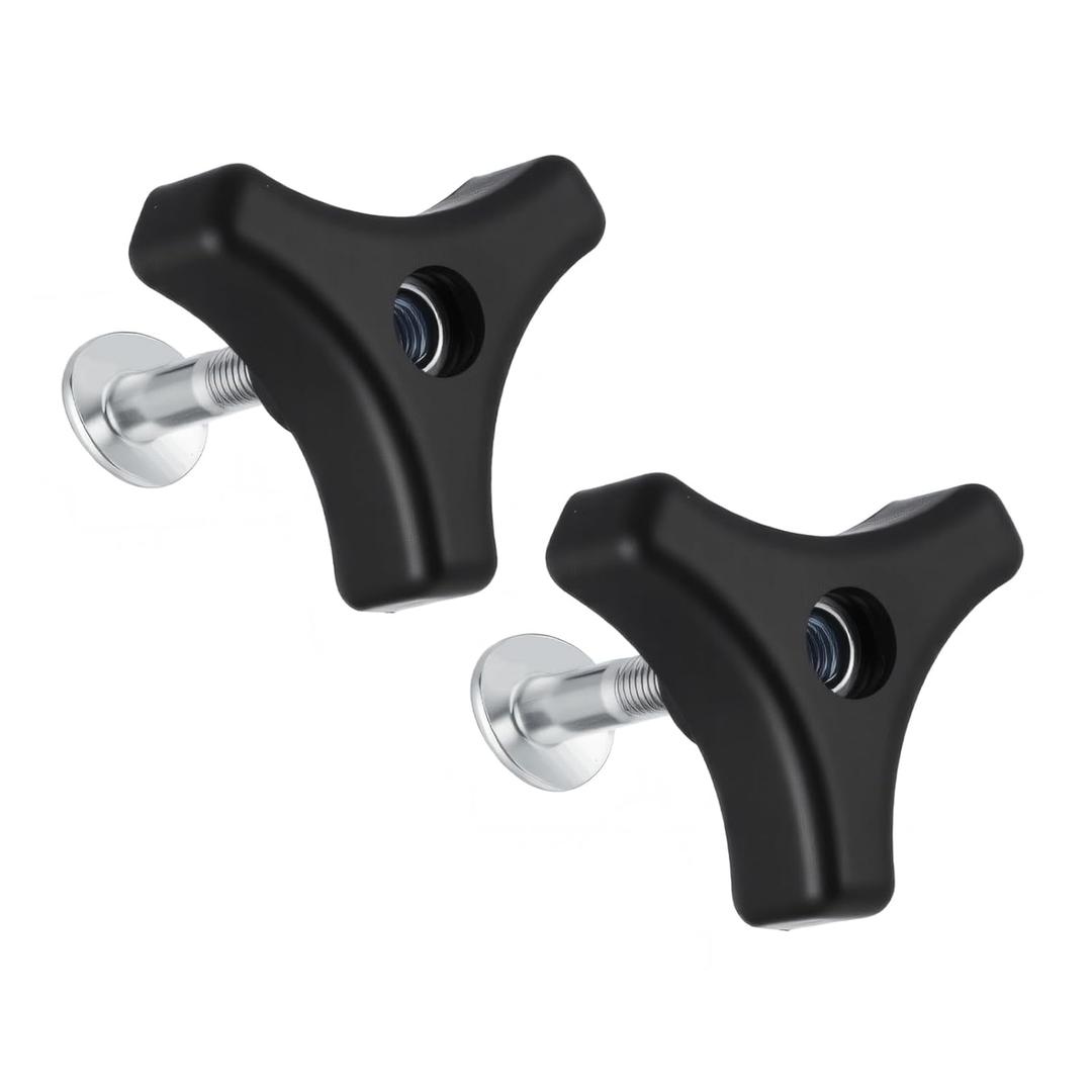 2 Pack Triangle Handle Knob Nut Screw Bolt Lawn Mower Handle Bolts Wing Nut Lawn Mower Replacement Parts Fixing Nuts Replacement Parts Accessories Garden Tools Supplies for Most Lawns Mowers Machine