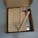 KyoukiBird Perch Platform Bird Toys with Bird Mirror Climbing Ladder Swing, Parakeet Cage Accessories - for Cockatiels, Lovebirds, Budgies,Pacific Parrotlets,Finch,Canaries - Wooden Play Gym