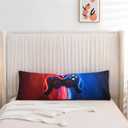 Meeting Story Game Gaming Body Pillow Cover Gamer Bedding Pillowcase with Envelope Closure for Boys Kids Adults (Red-Blue) (5420 Inch)