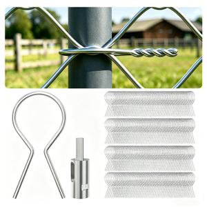 200 Pcs Preformed Galvanized Fence Ties 1-5/8", Wire Fence