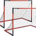 KAIHAOWIN Soccer Goal 3'x2.5'|6'x4'|8'x6'|10'x6.6'-Steel Frame Goal Post All Weather Soccer Net-Quick Assembly Training Sports Soccer Goals for Backyard Indoor Outdoor-Heavy Duty Metal Soccer Goals