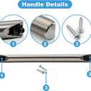 DE94-02933A Microwave Door Handle Compatible with Samsung Microwave Replace ME19R7041FS DE64-02522A DE94-04309A ME16A4021AS ME21R7051SS ME17R7021ES ME18H704SFS ME16H702SES SMH1816S SMH1926S