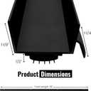 U Shaped Aluminum Door Bottom Sweep with Drip Cap, Draft Stopper for Bottom of Door, Weather Stripping Seal for Exterior and Interior Doors, 1 3/4" Width, Black (36 Inch)