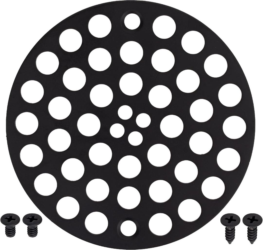 3 x BlueStars 4” Metal Shower Strainer Drain Trim Set