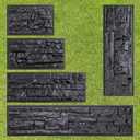5 pcs ABS 2mm Plastic Molds for Concrete Plaster Wall Stone Cement Tiles Concrete Mould - Wall Cement Flagstone Mold Limestone Plaster Molds for Walls - Brick Stone Veneer Mold